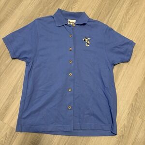 Y2K Disney World Minnie Mouse Golf Short Sleeve Button Down Shirt‎ Men's  Sz L